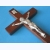 Krzyż drewniany prosty ciemny brąz 16 cm 